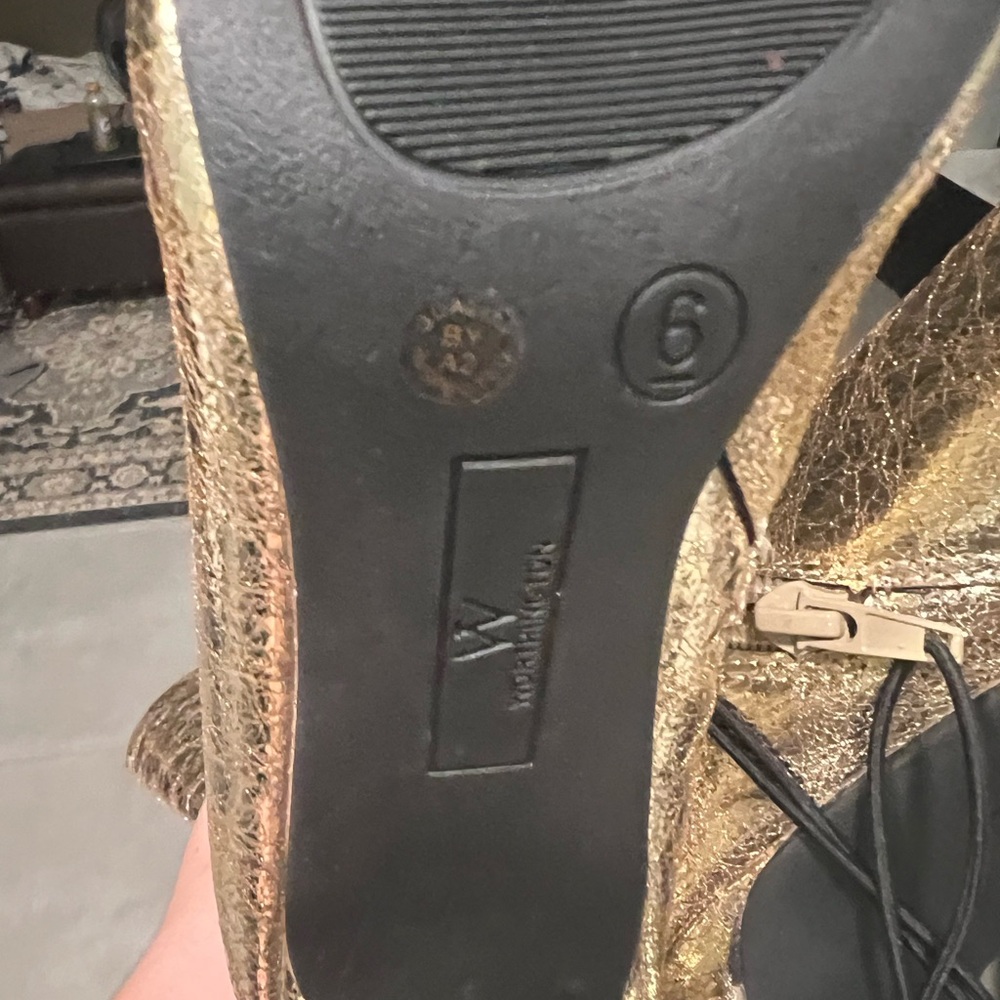 Worthington gold stiletto boots - Picture 4 of 5